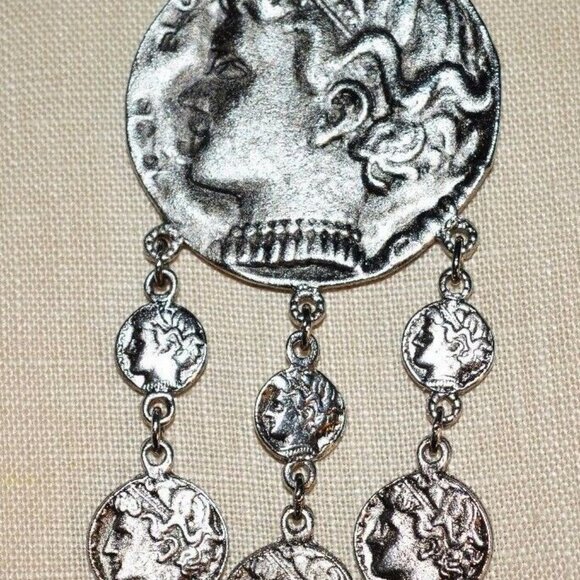 1970'S Modern Trifari Ancient Greco-Roman Necklace - Picture 2 of 5